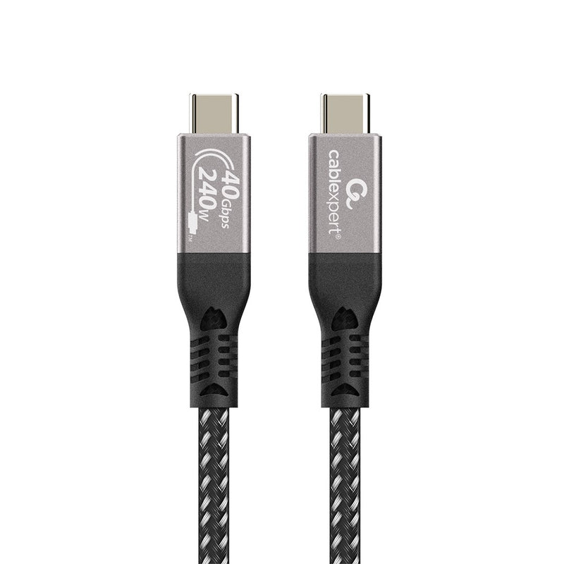 Gembird CCBP-USB4-CMCM240-0.5M Premium USB4 Type-C charging and data cable, 40 Gbps, 240 W, 0.5m
