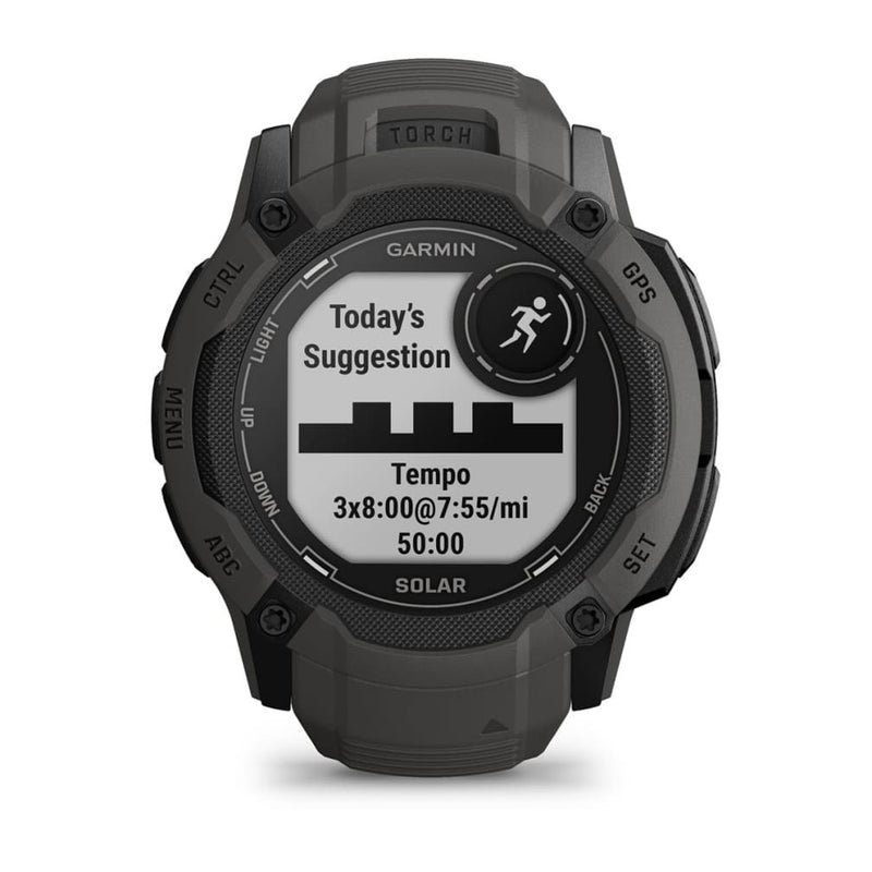 Garmin Instinct 2X Solar 2,79 cm (1.1") MIP 50 mm Digital 176 x 176 Pixel Touchscreen Graphit GPS (Satellit)