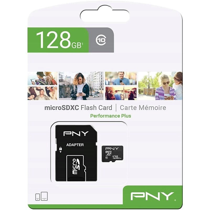 PNY Performance Plus - Flash memory card - 128 GB - Class 10 - microSDXC