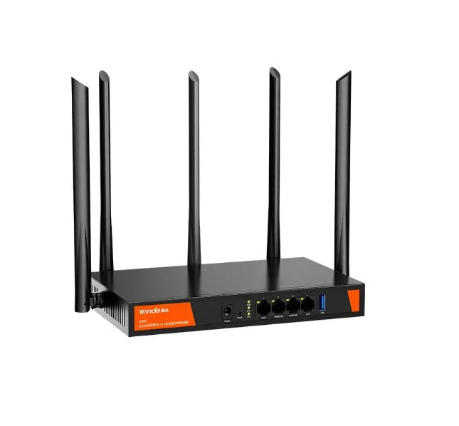 Tenda W30E AX3000 wireless router Gigabit Ethernet Dual-band (2.4 GHz / 5 GHz) Black