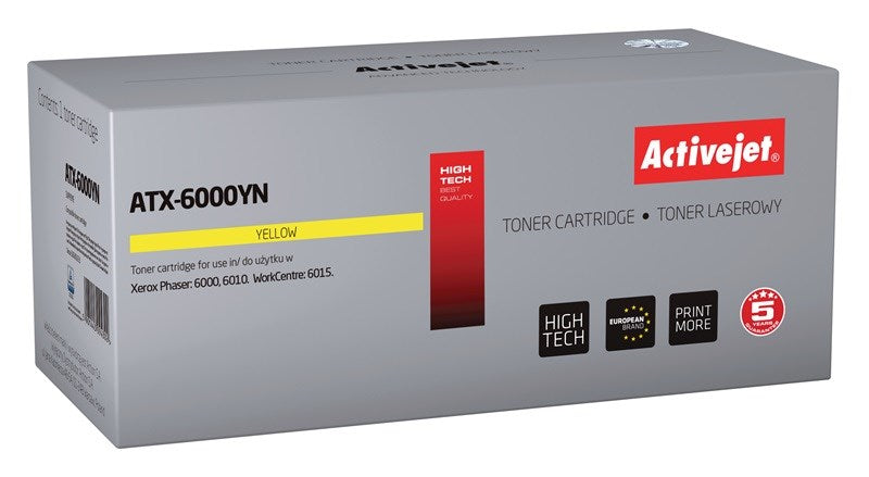 Activejet ATX-6000YN Toner (replacement for Xerox 106R01633; Supreme; 1000 pages; yellow)