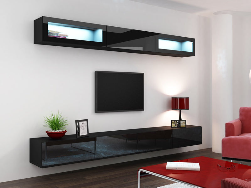 Cama Schrank VIGO „90“ komplett 90/35/32 schwarz/hochglanz schwarz