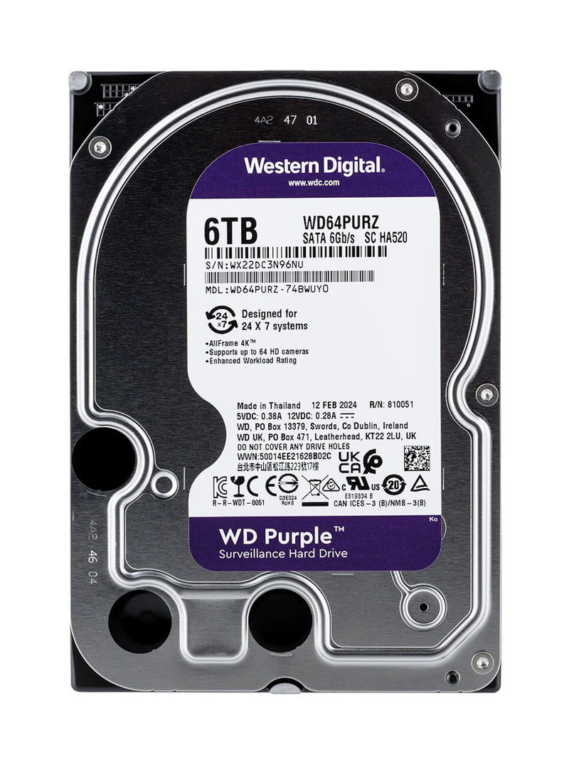 Western Digital WD64PURZ internal hard drive 3.5" 6000 GB Serial ATA III