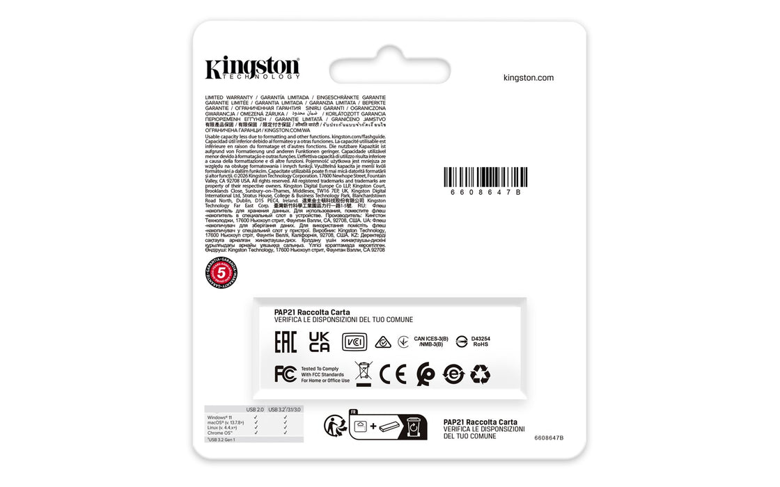 Kingston Technology DataTraveler 64GB Portable USB 3.2 Gen 1 Exodia Black