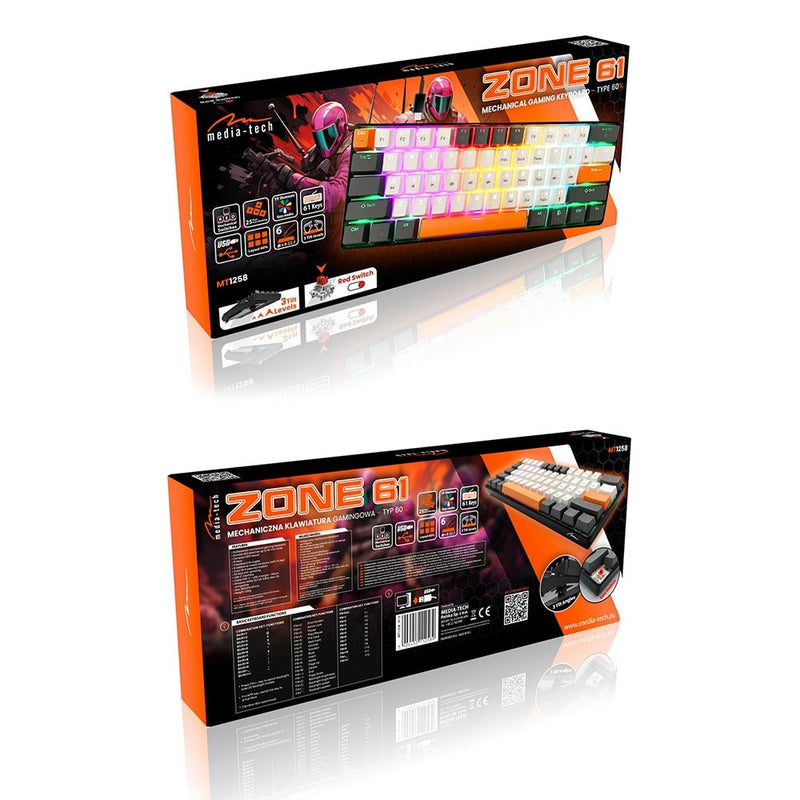 MEDIA-TECH MECHANICAL KEYBOARD 60% MT1258