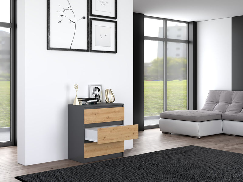 Commode Topeshop M3 ANTRACYT/ARTISAN