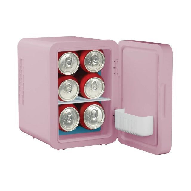 ELLE 4L Mini-Kühlschrank mit LED-Schminkspiegel, lila