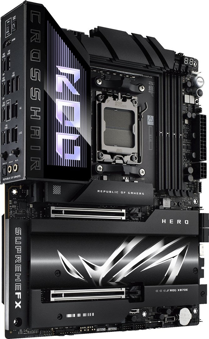 ASUS ROG CROSSHAIR X870E HERO - Motherboard - ATX - Socket AM5 - AMD X870E Chipset - USB4, USB 3.2 Gen 2, USB-C 3.2 Gen2, USB 3.2 Gen 1, USB-C 3.2 Gen