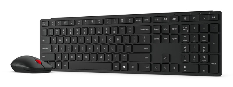 Lenovo 4X31S04810 keyboard Mouse included Office RF Wireless + Bluetooth US English Black