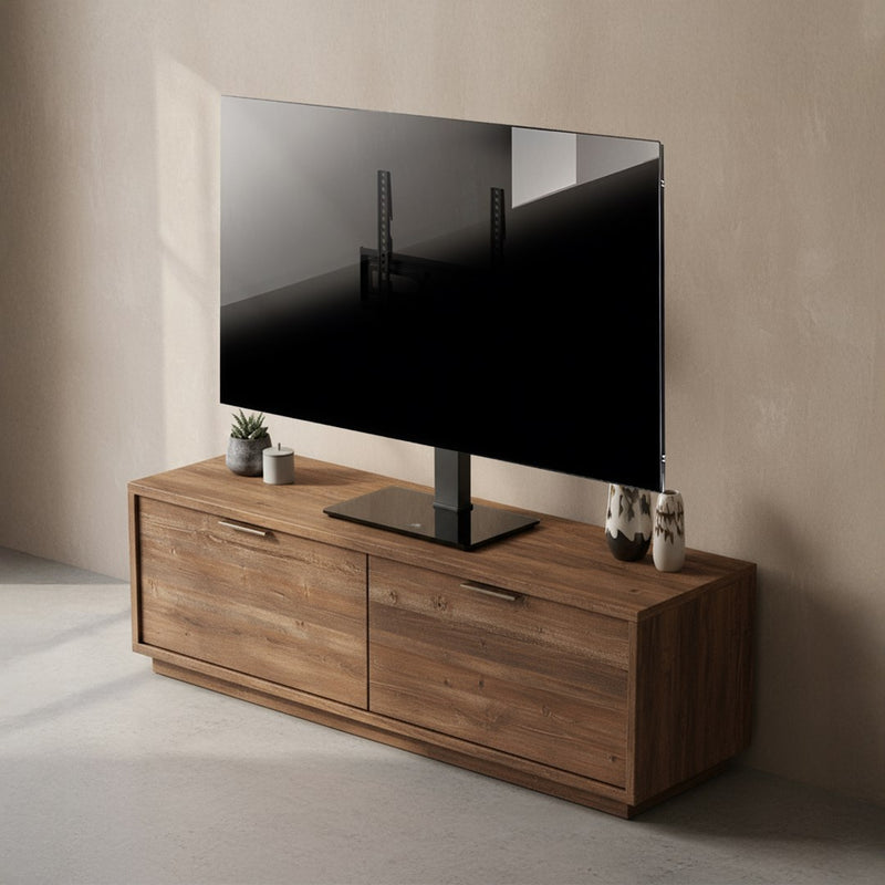 Maclean universaler TV-Ständer, für RTV-Schrank, Standfuß, max. 40kg, max. VESA 400x400, höhen- und winkelverstellbar, für 32-65" TV, MC-1240