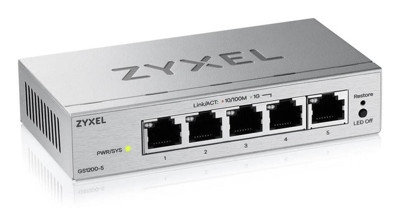 Zyxel GS1200-5V3 Managed L2 Gigabit Ethernet (10/100/1000) Desktop Grey