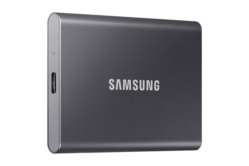 Samsung T7 MU-PC2T0T - SSD - encrypted - 2 TB - external (portable) - USB 3.2 Gen 2 (USB-C connector) - 256-bit AES - titan grey