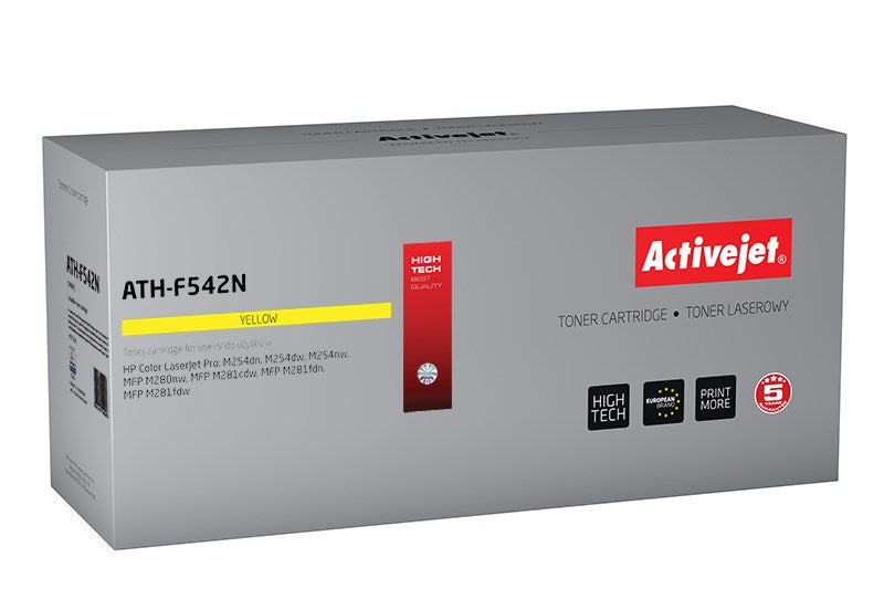 Activejet ATH-F542N toner (replacement for HP 203A HP203A CF542A CRG 054 Y CRG054; Supreme; 1300 pages; yellow)