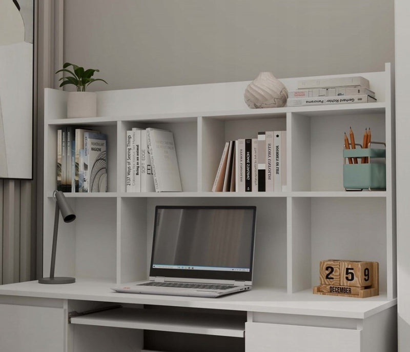 KUBA Desk Set + Extension Piece, White