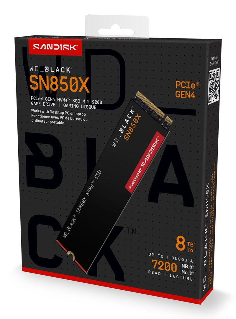 Western Digital Black WD_BLACK™ SN850X NVMe™ SSD POWERED BY SANDISK 8 TB