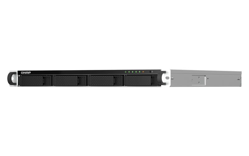 QNAP TS-464U NAS Rack (1U) Intel® Celeron® N5095 8 GB DDR4 0 TB QNAP Turbo System Aluminium, Black