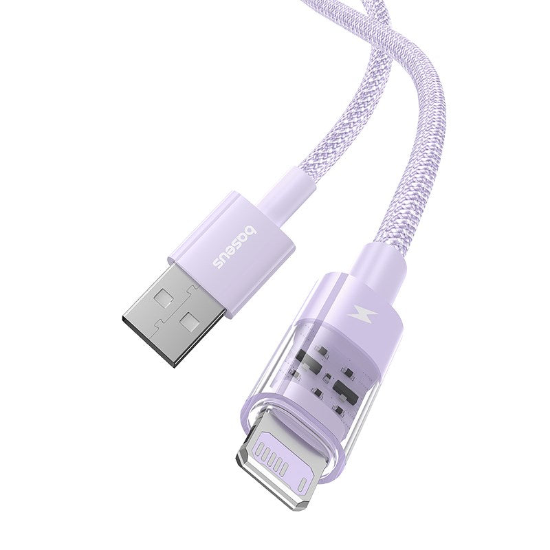 Baseus Gem USB to IP 2.4A fast charging cable 2 m Purple