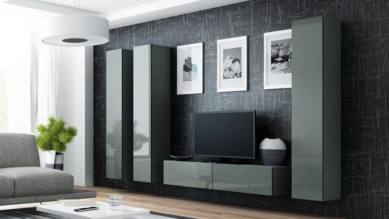 Cama TV stand VIGO 140 30/140/40 grey/grey gloss