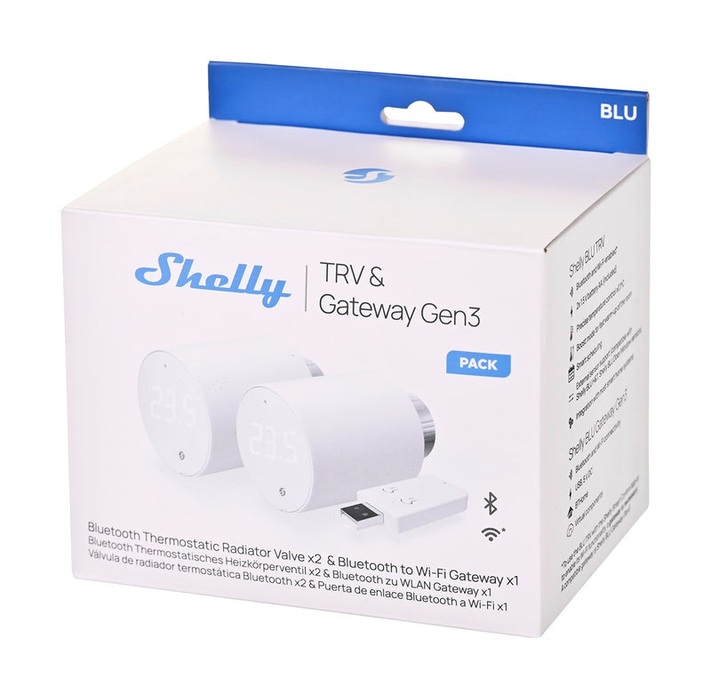 Shelly BLU TRV Thermostatic heads white