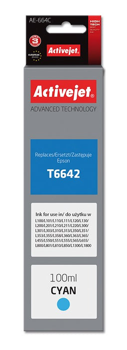 Activejet AE-664C Ink (replacement for Epson T6642; Supreme; 100 ml; cyan)