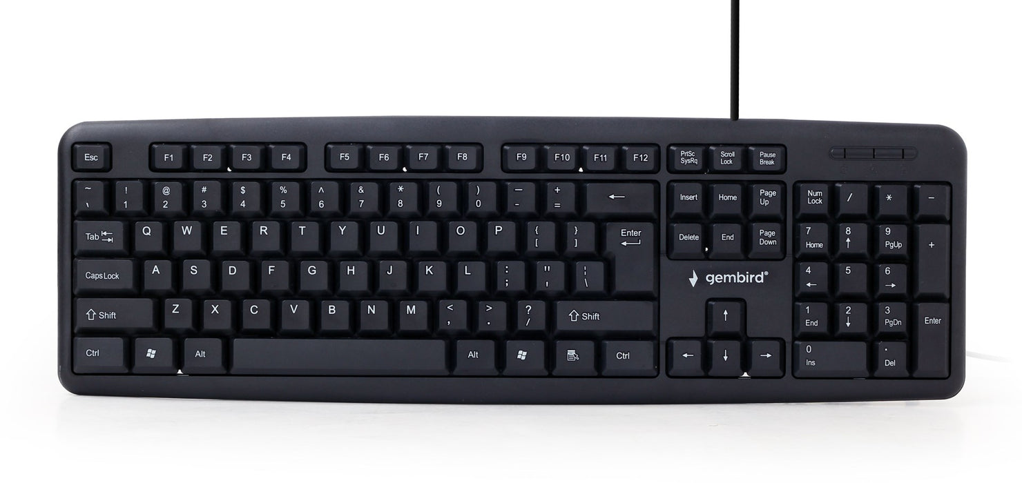 Gembird KB-U-103 keyboard USB US English Black