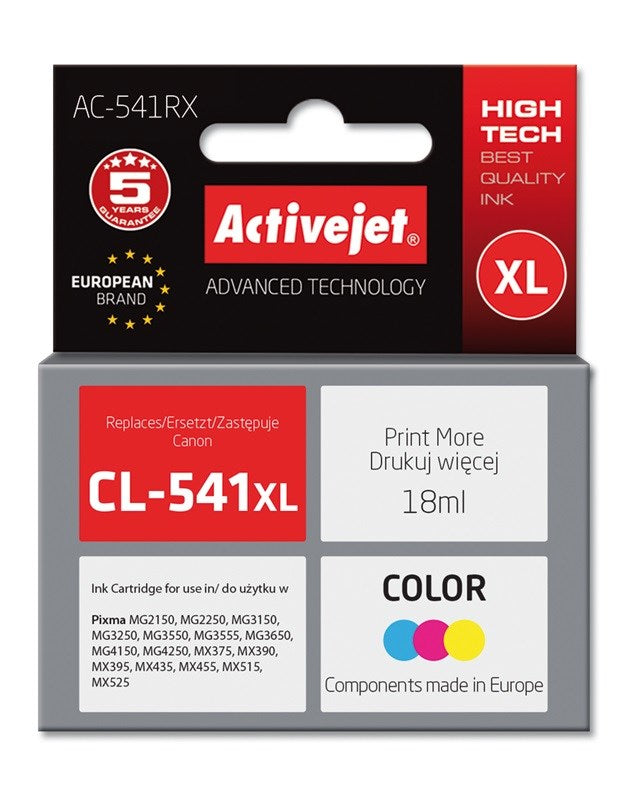 Activejet AC-541RX Tinte (ersetzt Canon CL-541XL; Premium; 18 ml; Farbe)
