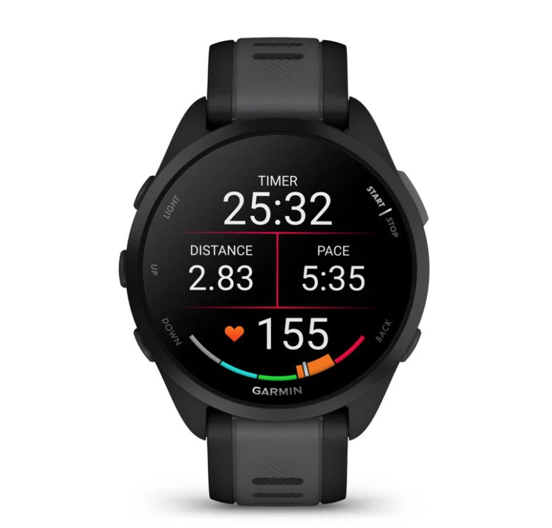 Garmin Forerunner 165 3.05 cm (1.2") AMOLED 43 mm Digital 390 x 390 pixels Touchscreen Black GPS (satellite)