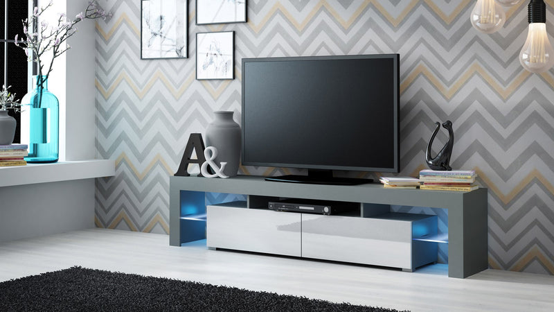 RTV SOLO cabinet 200x45x35 grey/gloss white