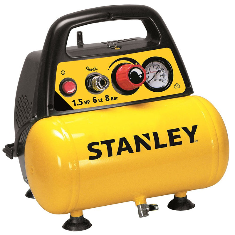 ÖL-FREIER KOMPRESSOR 6L+DRUCKLUFT-KIT STANLEY
