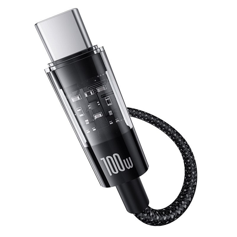 Baseus Gem USB A to USB C fast charging cable 1 m 100 W Black