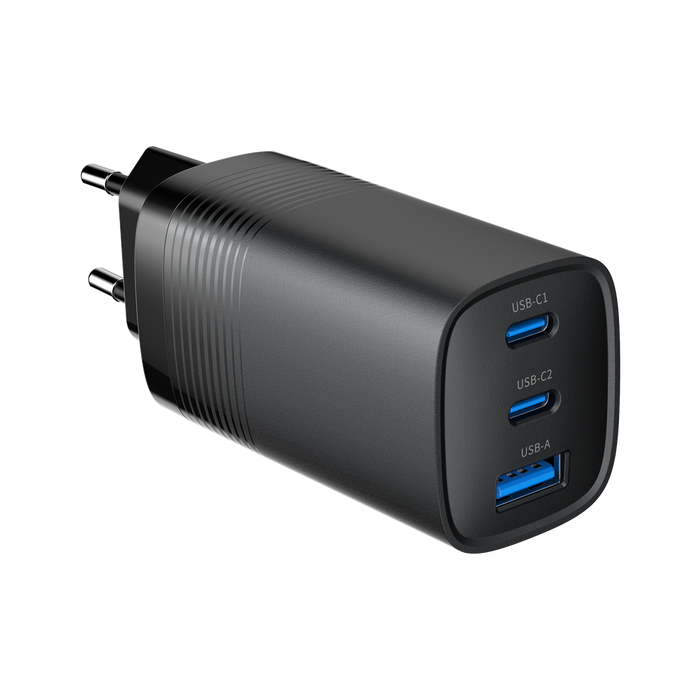 Gembird TA-UC-PDQC65-01-BK mobile device charger Universal Black AC Fast charging Indoor