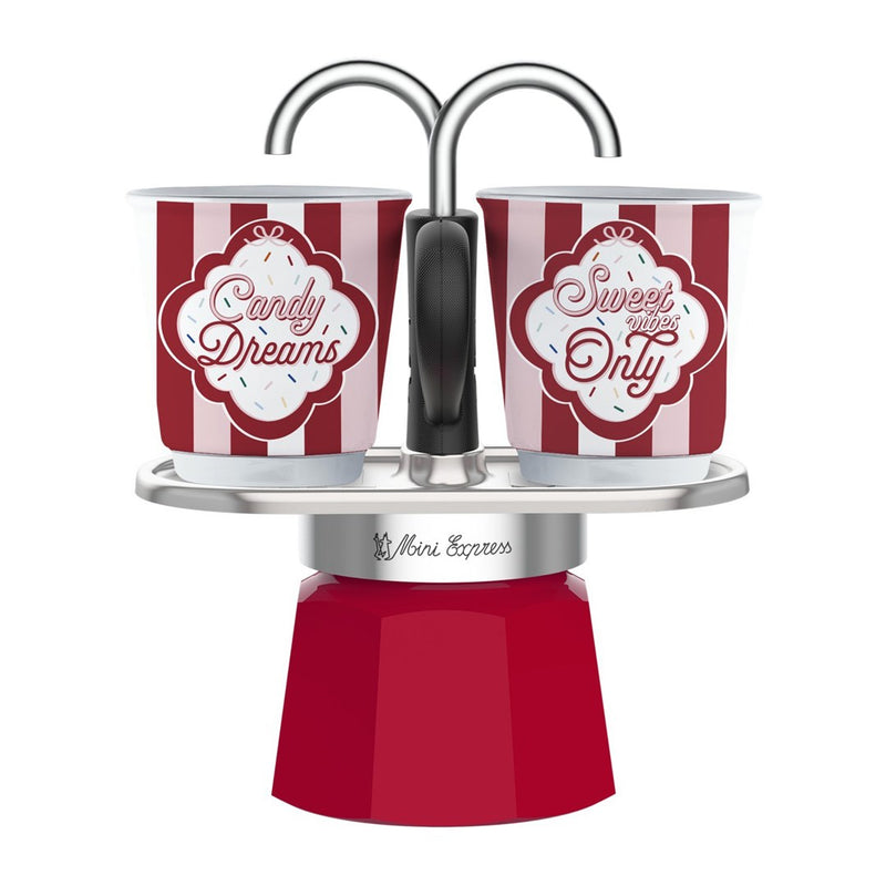 Mini Express 2TZ Coffee Maker Set + 2 Cups BIALETTI Candyland 90 ml (5461)