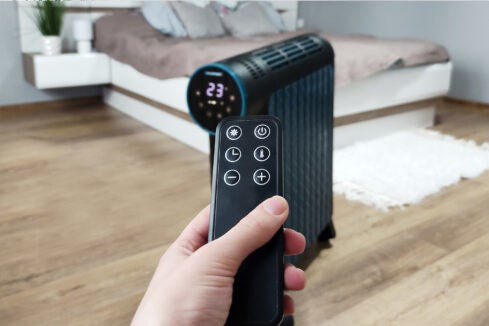 Blaupunkt HOR811 electric space heater Indoor Black, Blue 2500 W Oil electric space heater