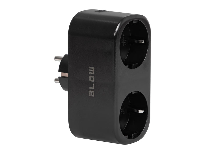 TUYA WiFi-controlled double smart socket, black