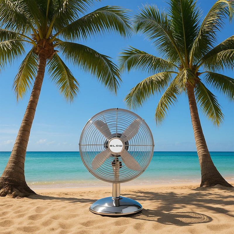 BLOW 12"/30cm 50W Silver Metal Desk Fan