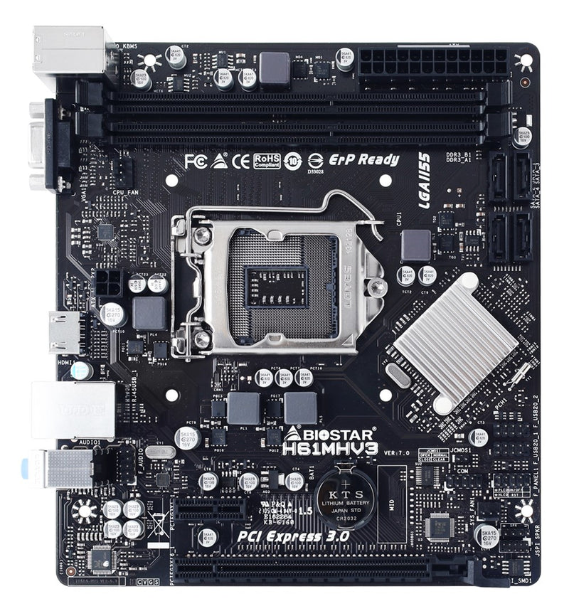 Biostar H61MHV3 motherboard Intel® H61 LGA 1155 (Socket H2) micro ATX
