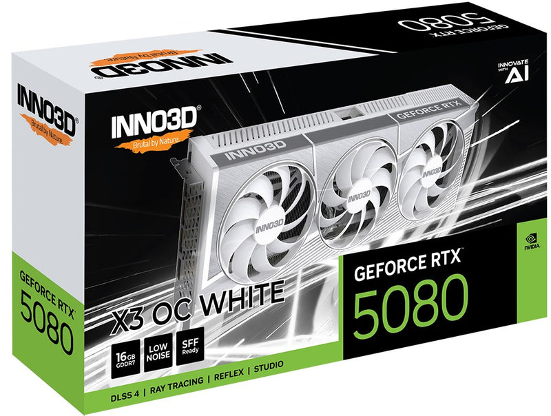 Inno3D GeForce RTX 5080 X3 OS WHITE NVIDIA 16 GB GDDR7