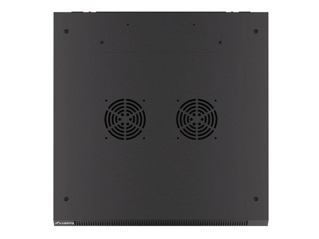 Lanberg wall-mounted installation rack cabinet 19'' 27U 600x600mm black (glass door)