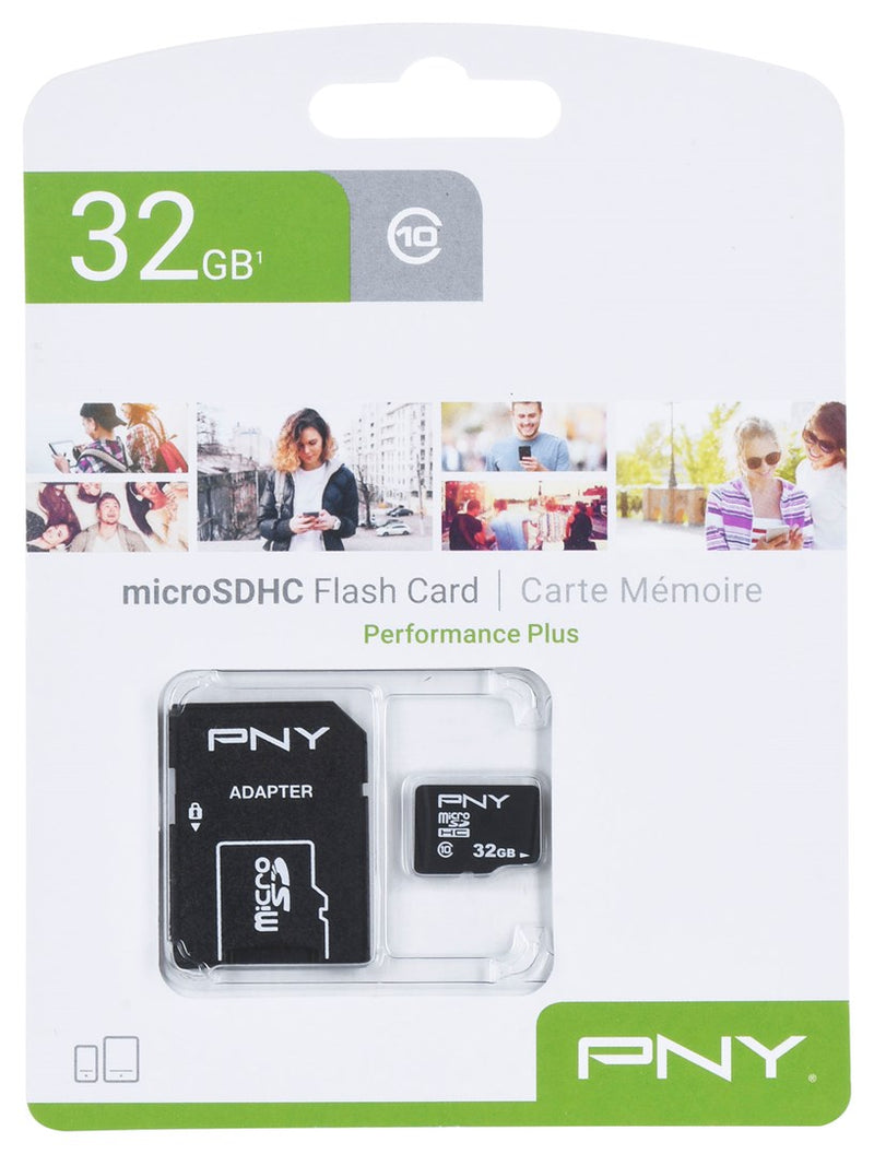 PNY Performance Plus - Flash memory card - 32 GB - Class 10 - microSDHC