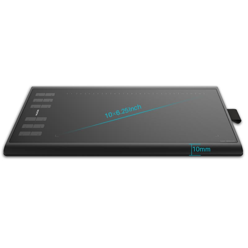 Tablette graphique HUION H1060P 5080 lpi 250 x 160 mm USB Noir