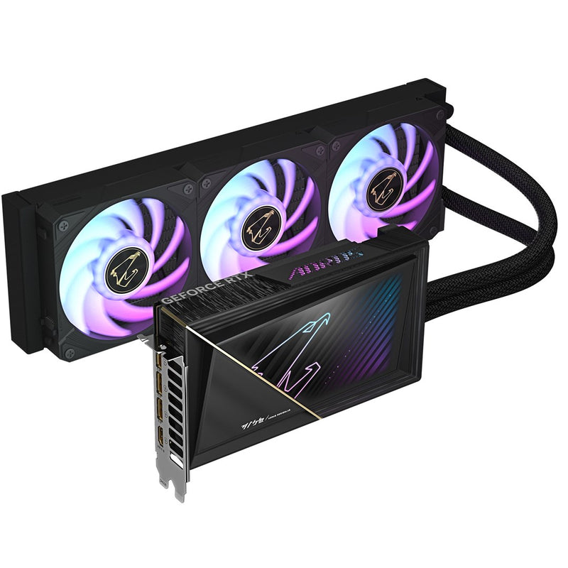 GIGABYTE AORUS GeForce RTX 5080 XTREME WATERFORCE 16G Graphics Card - 16GB GDDR7, 256bit, PCI-E 5.0, 2805MHz Core Clock, 3 x DP 2.1b, 1 x HDMI 2.1b, N