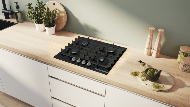Table de cuisson à gaz Bosch Serie 4 PNP6B6K40, 4 zones