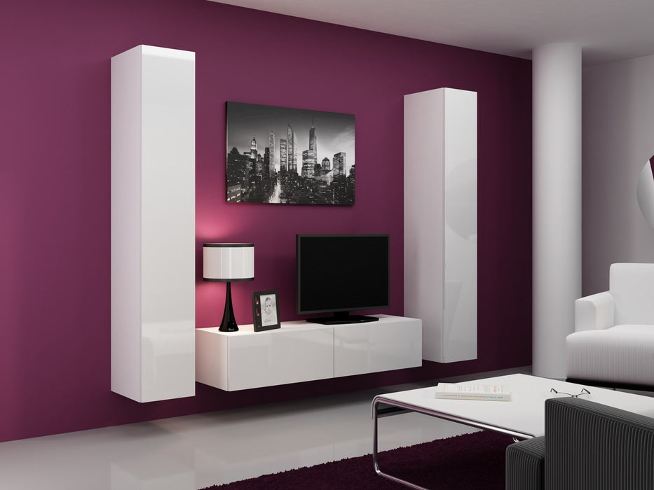 Cama Living room cabinet set VIGO 9 white/white gloss