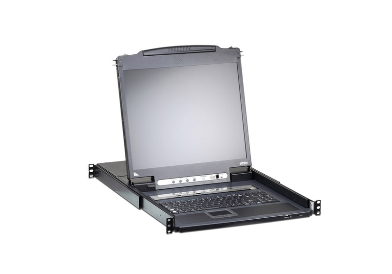ATEN 8-Port 19" LCD KVM Switch Over IP (USB - PS/2 VGA) with USB Peripheral port