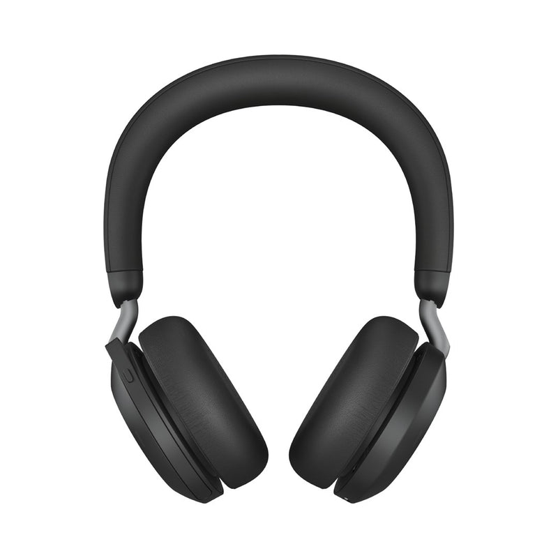 Jabra Evolve2 75 - Headset - on-ear - Bluetooth - wireless - active noise cancelling - USB-A - noise isolating - black - Certified for Microsoft Teams