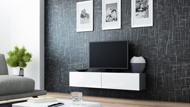 Cama TV stand VIGO 140 30/140/40 grey/white gloss