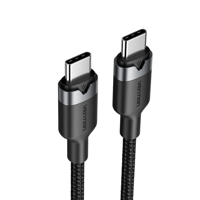 Vention USB-C to C cable, braided, 3A, 480Mbps, 60W, 2m, BK