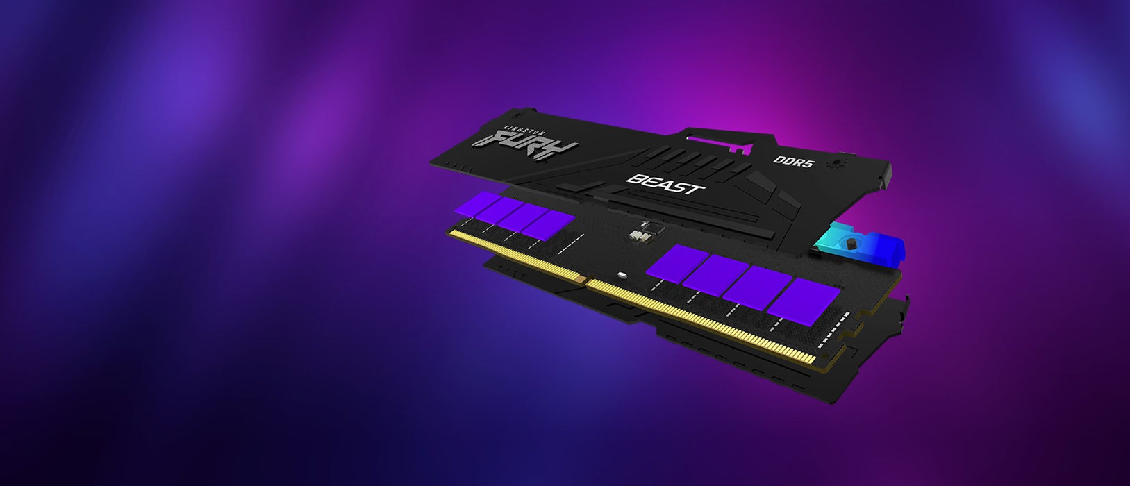 Kingston Technology FURY Beast 128GB 5200MT/s DDR5 CL40 DIMM (Kit of 4) RGB XMP
