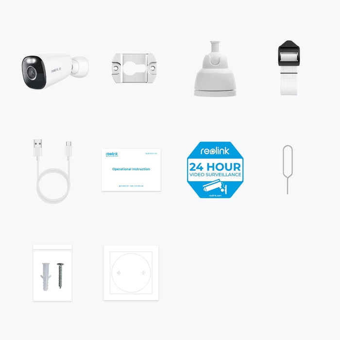 Reolink Argus Series B360 - 4K Outdoor Battery Wi-Fi Camera, Smart Detection, Easy & Flexible Installation