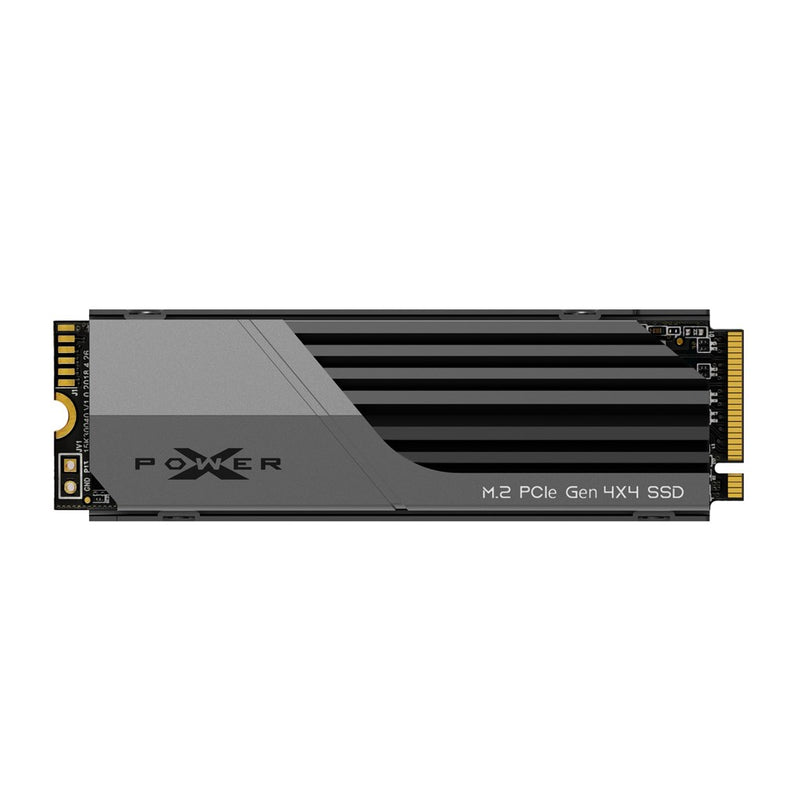SILICON POWER PCIe Gen 4x4 XS70 Interne Solid-State-Drive SSD 1TB M.2 2280 NVMe 1.4 (SP01KGBP44XS7005) Schwarz, Grau